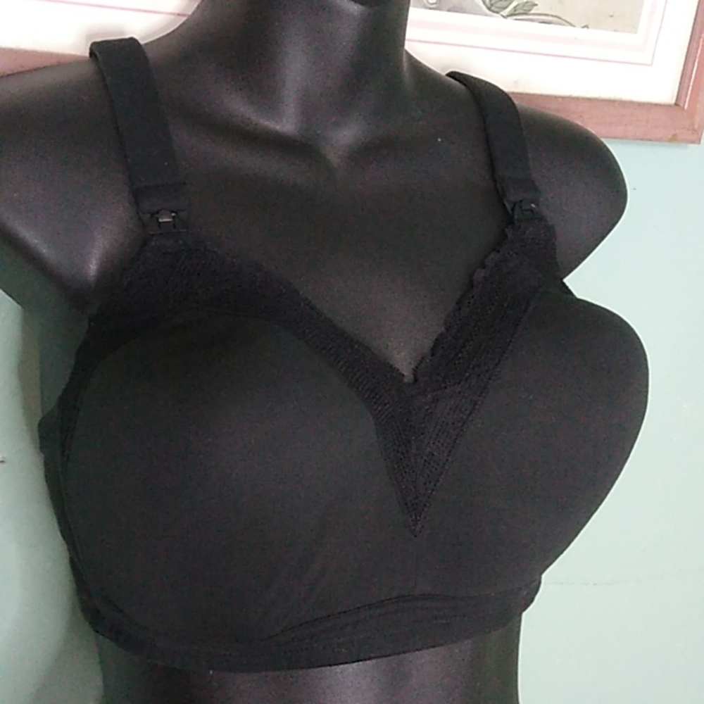 #212 BNWT 36DD Black Paramour Peggy Nursing Bra Maternity